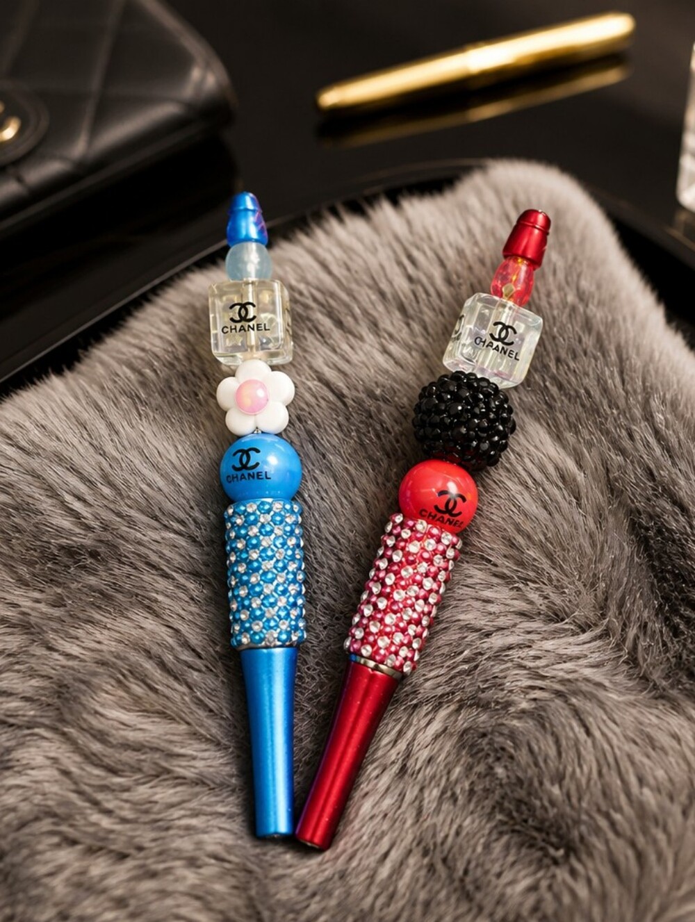 x2 Handcrafted Beaded Pens